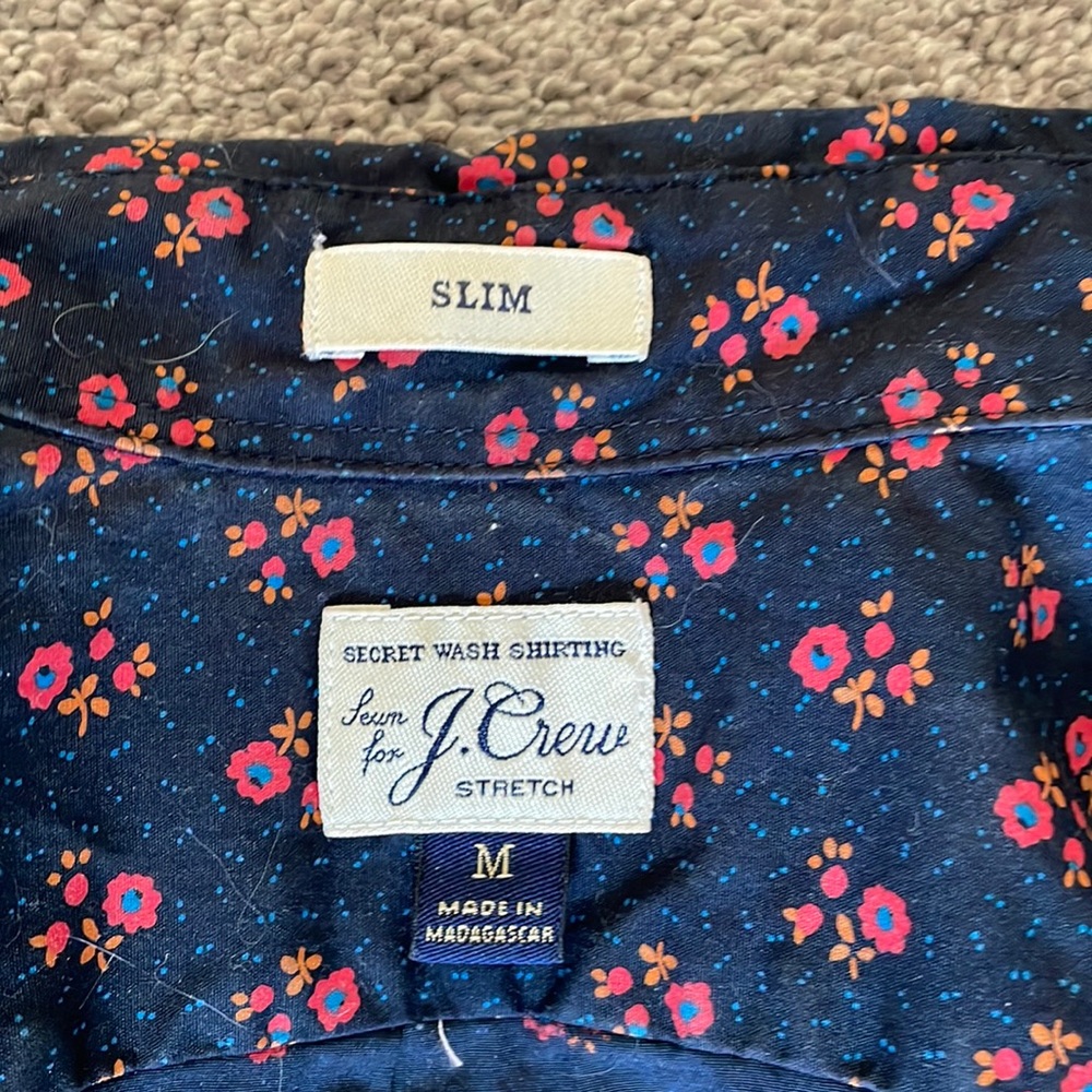 JCREW Flower Dress shirt Medium